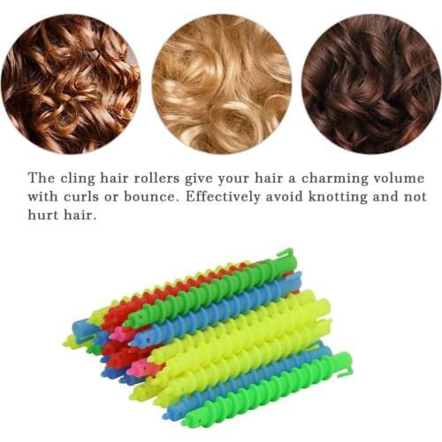 26Pcs Long Plastic Styling Barber Salon Tool Hairdressing Spiral Hair Perm Rod Barber Hairdressing Hair DIY Hair Styling Tool