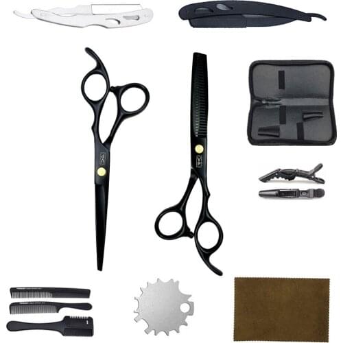 6.0" Professional Hair Scissors Hairdressing Scissors Barber Cutting Shears Straight Scissors Barber shop thinning scissors