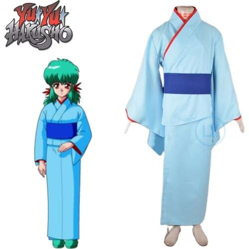Anime Yu Yu HakushoYukina Cosplay Costume Green Full Set Halloween Costume Uniform For Women Girls