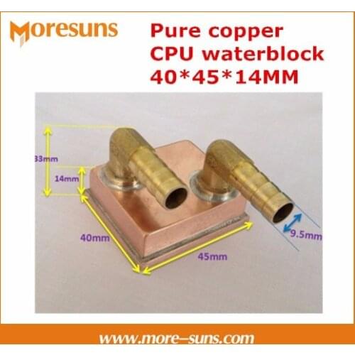 Free ship 1152 micro channel all welded copper column bottom Pure copper 40*45*14MM water-cooled CPU waterblock