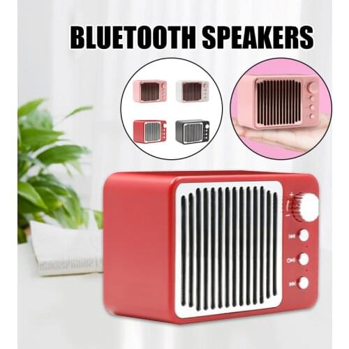Small Wireless Retro Bluetooth Speaker Portable Old Fashioned Classic Style Speaker For Home Outdoor Audio Video Speakers