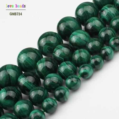 6/8/10/12mm Natural Genuine Green Malachite Beads DIY Beads for Jewellery Making 7.5 Inch Bracelets for Women Making a necklace