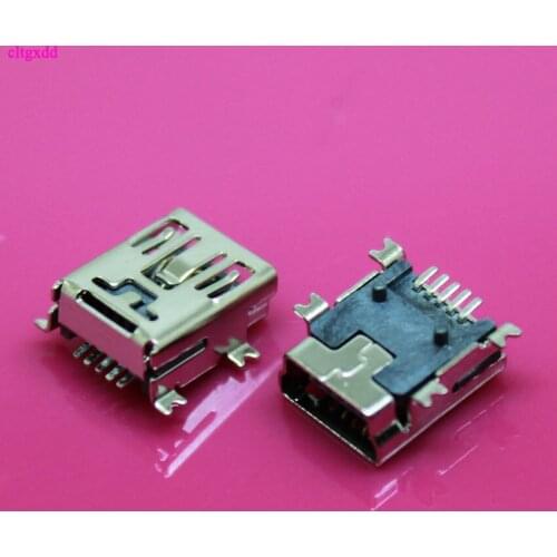 Cltgxdd 10PCS Mini USB Type B Female 5 Pin SMT SMD PCB Socket Connector Short body USB