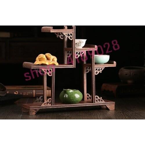 Solid wood chicken wing wood, Inequality, curio shelves, ornament pendulum rack