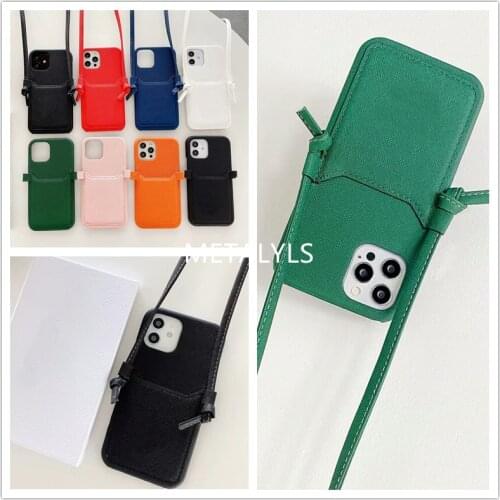 Luxurys Designers Shoulder Handbag Card Packag For iPhone 12 Pro Max Leather Wallet Back Case For iphone 11Pro XR Xs Women Gift