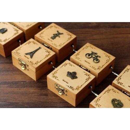By dhl 50set practical Wooden Music Box gift for Chirstmas happy birthday new year gift children gift
