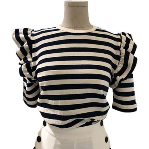 Женские полосатые футболки HIKOSAKA China At AliExpress