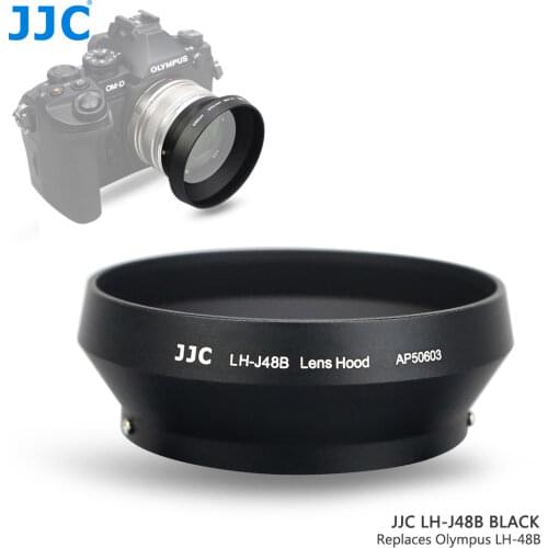 JJC Metal Lens Hood 46mm for OLYMPUS M.ZUIKO DIGITAL 17mm F1.8 replaces LH-48B