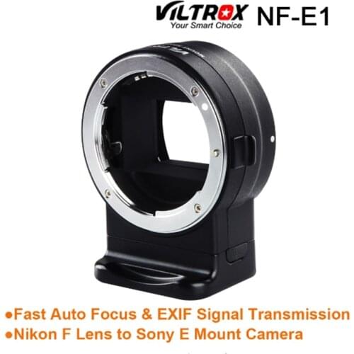 Viltrox NF-E1 AF Auto Focus EXIF Signal Lens Adapter Ring Tube For Nikon F lens to Sony E mount A9 A7III A6500 A6000 DSLR Camera