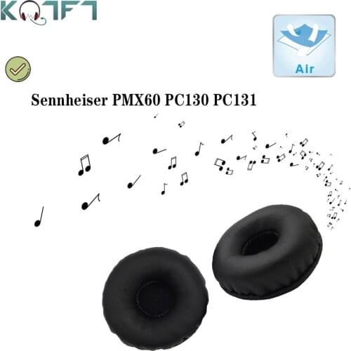 KQTFT leather 1 Set of Replacement for Sennheiser PMX60 PC130 PC131 Headset Earmuff Cover Cushion Cups