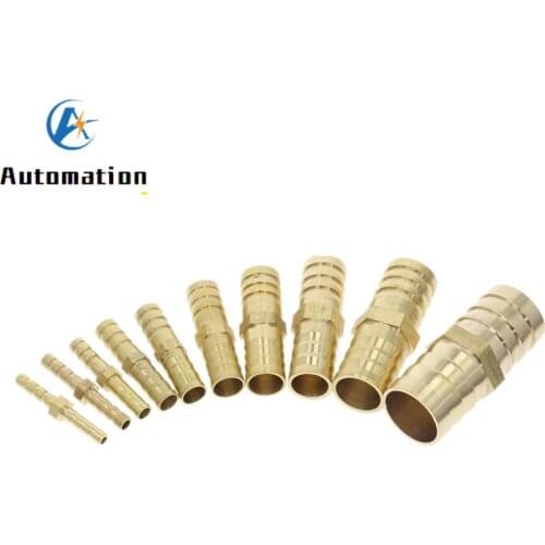 Brass Straight Hose Pipe Fitting Equal Barb 4mm 6mm 8mm 10mm 12mm 14mm 19mm Gas Copper Barbed Coupler Connector Adapter