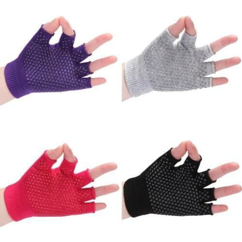 Mounchain Wrist Protect Comfortable Breathable Semi-finger Yoga Gloves Professional Non Slip Cotton Riding Gloves Training