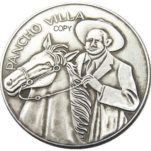 MX(01)Mexico Pancho Villa-2-oz-silver Plated rarely Copy Coin