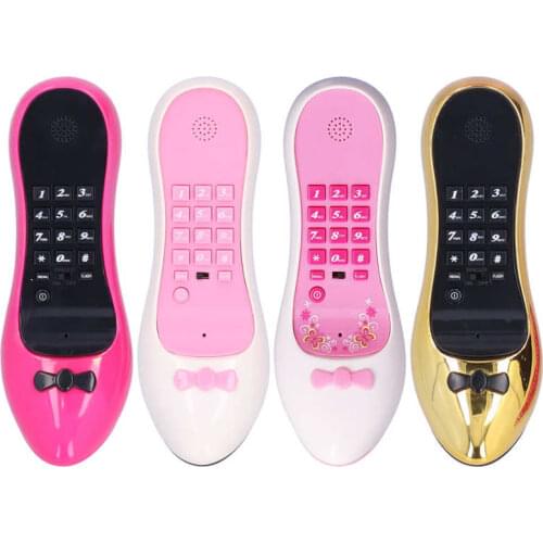 High Heel Shaped Telephone Desktop Corded Fixed Telephone Novelty Funny Shaped Telephone Home Office Phones Furniture Decoration