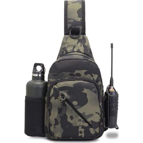 Nylon Camouflage Chest Bags For Men Tactical Crossbody Bag Man Waist Bag Large Capacity Male Travel Pack For Radio Walkie Talkie