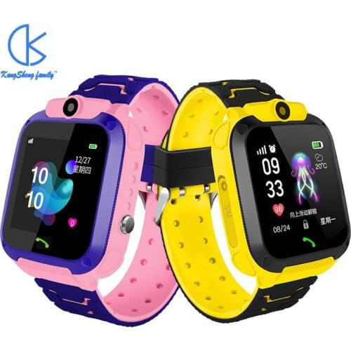 Q12 Childrens Smart Watch SOS Phone Smartwatch English Kids Gift With Sim Card Photo Waterproof IP67 For IOS Android Russian