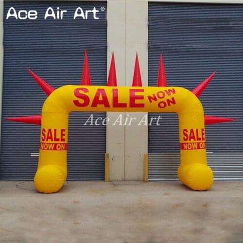 Attactive Advertisement cheap inflatable gate arch with Text SALE for commercial promotion
