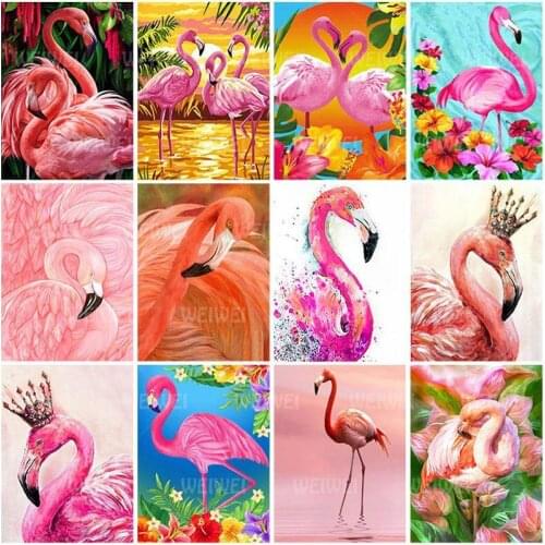 Pink Flamingo Diamond Art Kits for Adults Diy Full Diamond Painting Accessories Cross Stitch Diamond Painting Fantasy Home Decor