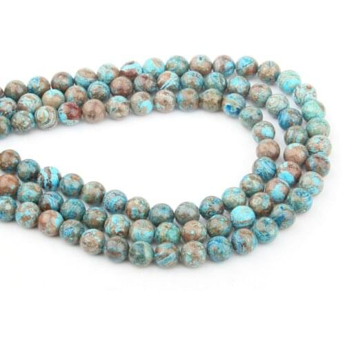 Blue Crazy Lace Agates Natural Stone Beads 4/6/8/10/12mm Fashion Jewelry Loose Beads for Jewelry Making Necklace DIY Bracelet