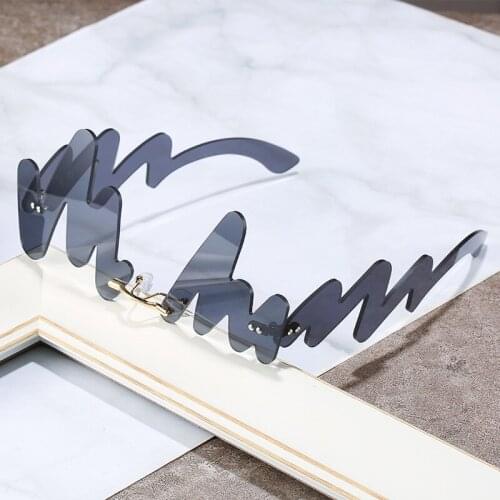 New Fashion Funny Sunglasses Men and Women N Wave Sun Glasses Party Eyewear Gift 2021 Trend Fashion Rimless Decoration