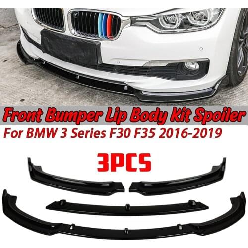 High Quality F30 F35 ABS Car Front Bumper Splitter Lip Spoiler Diffuser Guard Cover Body Kit For BMW 3 Series F30 F35 2016-2019