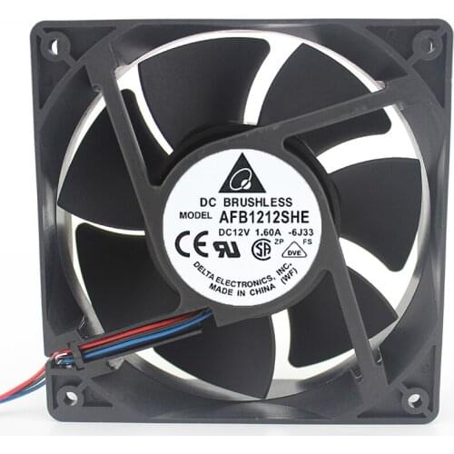 Brand new original AFB1212SHE 12038 12V 1.6A 12CM high speed double bearing server cooling fan