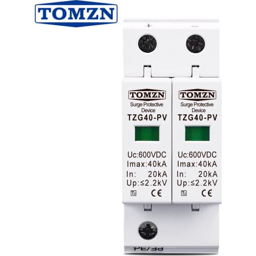 SPD DC 600V 20KA~40KA House Surge Protector Protective Low-voltage Arrester Device