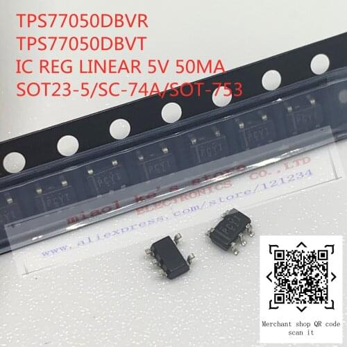 [10pcs] TPS77015DBVT TPS77018DBVT TPS77025DBVT TPS77028DBVT TPS77030DBVT TPS77033DBVT TPS77050DBVT - IC REG LINEAR 50MA SOT23-5