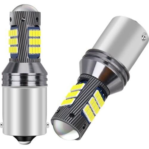 2pcs New 1156 BA15S 7506 P21W R10W Super Bright LED Car Brake Light Turn Signal Bulb Auto Backup Reverse Lamps Red White Yellow