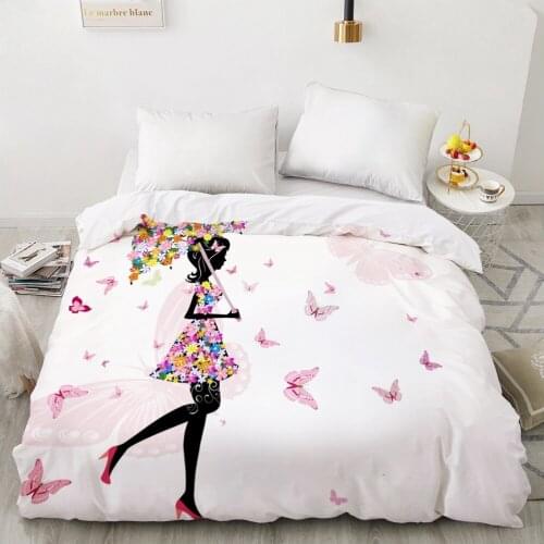 3D Printed Cartoon Flower Fairy 1 PCS Duvet Cover 240x220 King Size Printing NO Pillowcases And NO Sheets Home Textile Comforter