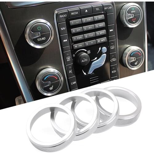 4pcs/lot Car air conditioning Rotary knob for VOLVO S60 V60 XC60 S60 V40 Car Air Conditioning heat control Switch knob