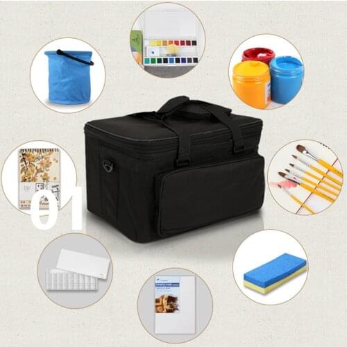 Large Capacity Art Drawing Tool Storage Bag New Canvas Foldable Paint Painting Suitcase