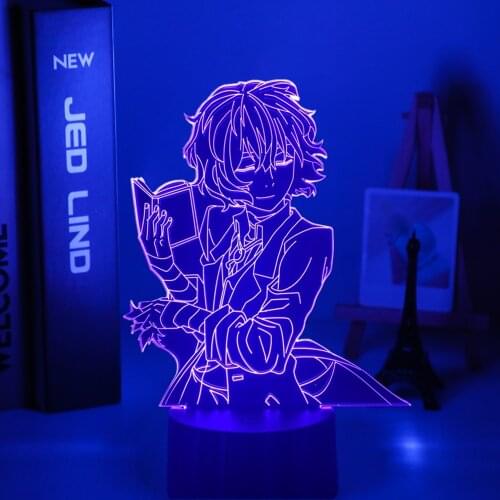 Bungo Stray Dogs Osamu Dazai Lamp for Room Decor Friend Birthday Gift Gadget Nakahara Chuya Night Light Anime Neon Light Dazai