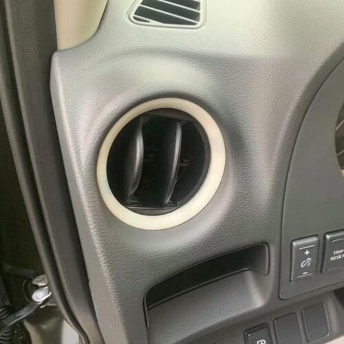 For Nissan Navara NP300 2017 2018 2019 Carbon Fiber Side Air Conditioning Vent Outlet Cover Trim Sticker Interior Accessories