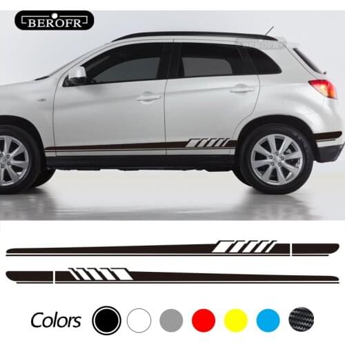 For Mitsubishi Lancer 10 9 EX Outlander 3 ASX L200 Ralliart Competition Car Side Sticker Vinyl Film Car Tuning Accessories 2Pcs