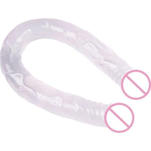 56cm Long Double Head Dildo Flexible Penis G Spot Vaginal Anus Stimulate Realistic Dildos Anal Plug sex toys for Women Lesbian