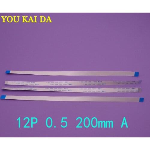 3PCS FFC FPC 12pin flat flexible cable 0.5mm pitch 12 pin forward Length 200mm Width 6.5mm Ribbon 12p AWM 20624 80C 60V VW-1