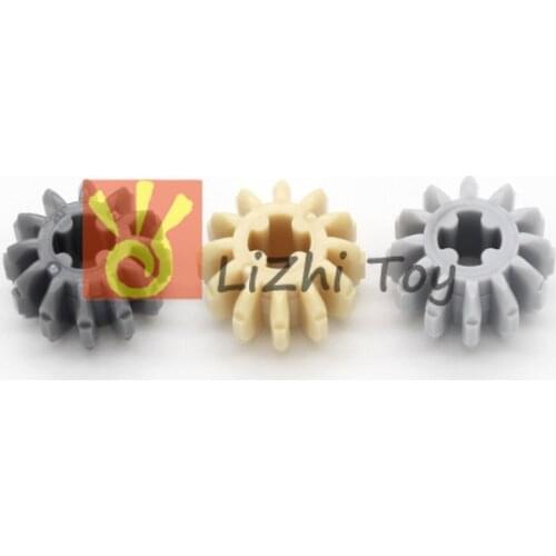 Technology Gear 12 Tooth Double Bevel Bricks Building Blocks Parts Compatible with 32270 Accessories Combination Mechanical