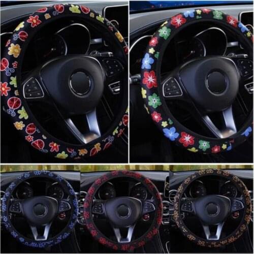 Hot SellingCar Steering Wheel Cover Print Anti-slip Car Styling Elastic 37-38cm Steering Covers Universal Interior Accessories