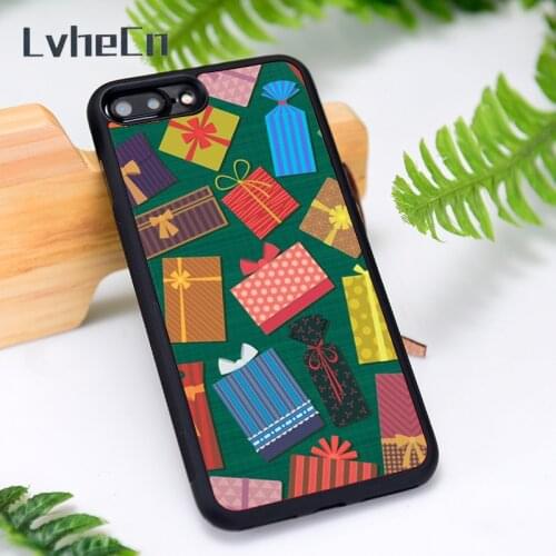 LvheCn Silicone Rubber Phone Case Cover for iPhone 6 6S 7 8 Plus X XS XR 11 12 Mini Pro Max Gift Pattern