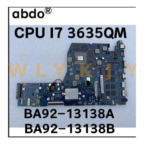 For Samsung NP780Z5E NP670Z5E NP680Z5E NP880Z5E NP870Z5C laptop motherboard BA92-13138A BA92-13138B with CPU I7-3635QM 100% test