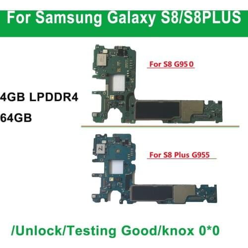 For Samsung Galaxy S8 G950F G950FD G950U S8 Plus G955F G955FD G955U Motherboard Original Unlocked Clean IMEI Android Logic Board
