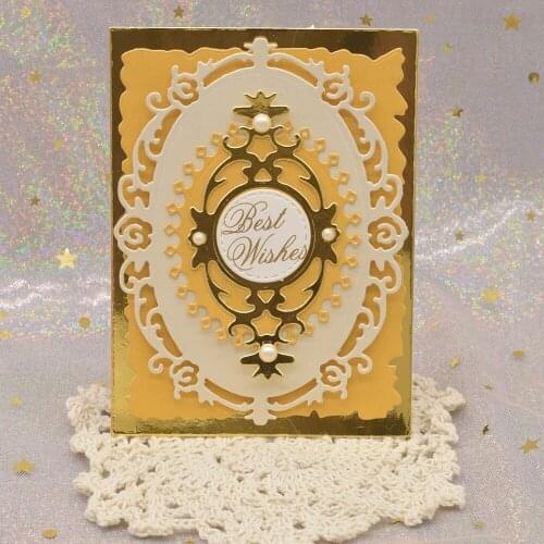 Oval Lace Frame Metal Cutting Dies for Scrapbooking Album Paper Wedding Card Making Paper Embossing Die Cutting