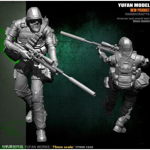 Yufan Model Original 75mm Figure U.s. Army Ghost Sniper Resin Soldier YFWW-1846