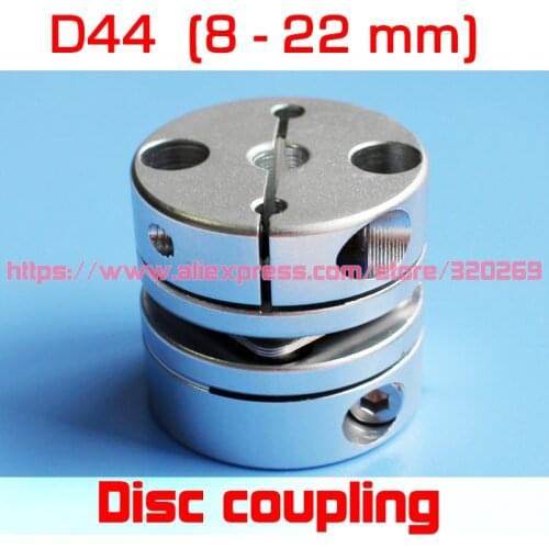 2pcs Disc Shaft Coupling 8, 10, 12, 14 15 17 19 20Mm Aluminum Single Disk Coupler D44 L35