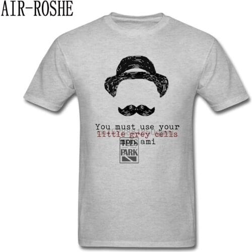 Men Nice Shirts Agatha Christie Hercule Poirot Men Black T Shirt Men Clothing Wholesale Junior Oversized T Shirt Replacement