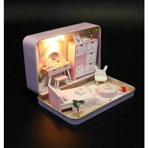 Assembled Model Building Kits Tool Funny Doll House Toys Furniture Kit Handmade Roombox Creative Gifts Home Decor