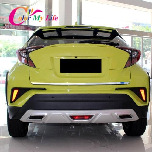 Color My Life Car Rear Trunk Tailgate Back Door Tail Gate Strip Cover Trim Sticker for Toyota C-HR CHR C HR 2016-2020 Stainless