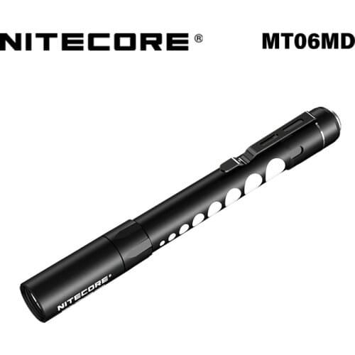 NITECORE MT06MD 180 lumens professional medical flashlight with Nichia 219B LED, powered by 2 AAA batteries