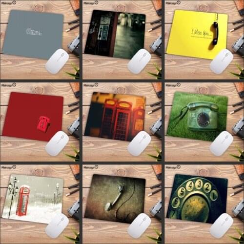 Mairuig Newly Designed Fashion Telephone Booth Non-slip MousePad Gaming Keyboard Mouse Pad Size Is 180x220x2cm Mouse Mat